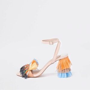 River Island Multicolor Fringe Heels